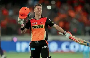  ?? — Sportzpics/IPL ?? Hyderabad will once again hope for a flashy start from skipper David Warner.