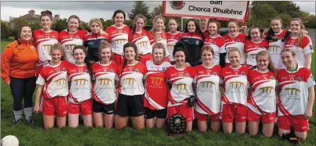  ??  ?? The Corca Dhuibhne team that defeated Kilcummin in the Mary Jo Curran Shield B Final at Kerins O’Rahilly’s, Tralee last Sunday