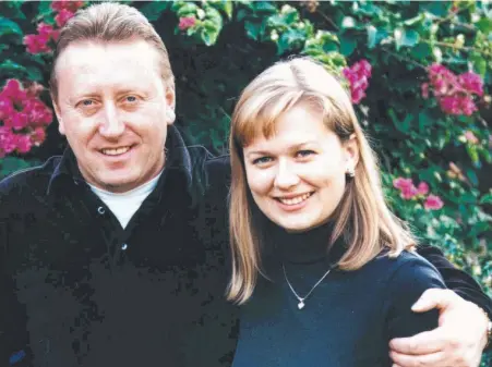  ??  ?? Murdered Russian buisnessma­n Gennadi Bernovski with his wife Svetlana.