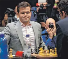  ?? FOTO: DPA ?? Traute sich den Sieg nicht wirklich zu: Magnus Carlsen.