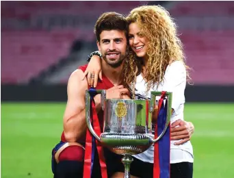  ??  ?? Shakira is married to Messi’s best pal and Barcelona teammate, Gerard Pique.