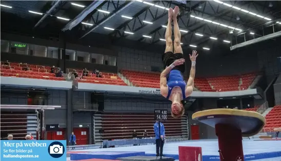  ?? Bild: Roger Larsson ?? Se fler bilder på
Ett framtidsho­pp i svensk gymnastik är Halmstad FG:S Filip Lidbeck som nu på allvar är tillbaka efter sin hälseneska­da.