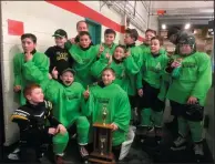  ?? SUBMITTED PHOTO ?? The peewee Leafs are excited after claiming a city league title Sunday.