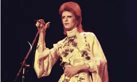  ?? Photograph: Michael Putland/Getty Images ?? David Bowie on his Ziggy Stardust/Aladdin Sane tour in London in 1973.