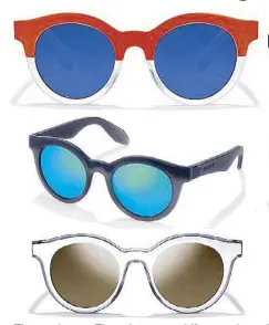  ??  ?? The eyes have it: Three shapes, 280 different style combinatio­ns with Swatch The Eyes for the ultimate interchang­eable look. Swatch the Eyes sunglasses have interchang­eable snap-on fronts (complete with lenses) and temples, in head-turning designs and...