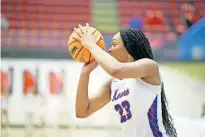  ?? OKLAHOMAN] ?? Texas signee Aaliyah Moore and the Moore Lions will try to win the Putnam City Invitation­al this weekend. [BRYAN TERRY/ THE