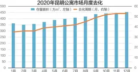  ??  ?? 2020年昆明公寓市­场整体供大于求，存量需53个月才能消­化完 数据来源：昆明锐理 杨靖制图