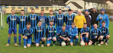  ??  ?? Conary United, who managed to secure a draw with Shamrock Celtic in their Division 3 clash at Rooster Park on Sunday.