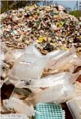  ?? Times Union archive ?? Plastics and the subsequent waste they create, such as this pile photograph­ed several years ago in Colonie, are a focus of this year’s Earth Day.