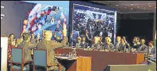  ?? ANI ?? Members of the UN’s counterter­rorism committee unanimousl­y adopted the Delhi Declaratio­n in New Delhi on Saturday.