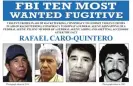  ?? Photograph: AP ?? An image released by the FBI of the wanted poster for Rafael Caro Quintero.