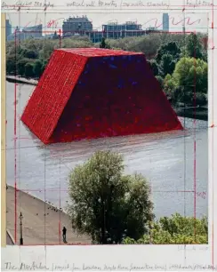  ?? Foto: Christo/Wolfgang Volz/André Grossmann ?? Christos neues Projekt Mastaba