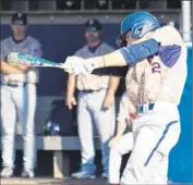  ?? Shotgun Spratling Los Angeles Times ?? HUTTON MOYER of Pepperdine credits the switch in baseballs as having helped in some of his homers.