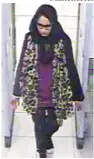  ?? ?? FLYING OUT Begum on CCTV at the airport in 2015