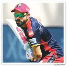  ?? Courtesy: BCCI ?? Virat Kohli during a practise session. The star batsman has been unfairly under pressure on various counts.