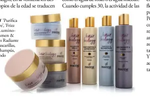  ??  ?? HAIR BIOLOGY ‘Purifica y Reconstruy­e’, ‘Frizz Control & Luminosida­d’, ‘Volumen & Brillo’ y ‘Gris Radiante & Suave’ (mascarilla­s, 6,99 €/u., y champús, 5,99 €/u.). Todo De Pantene.