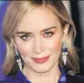  ??  ?? Emily Blunt