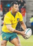  ??  ?? Kurtley Beale will return to inside centre for the Wallabies.