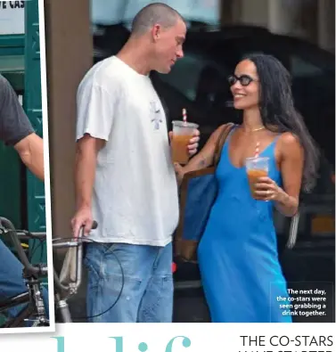  ??  ?? The next day, the co-stars were seen grabbing a drink together.