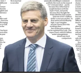  ?? Picture / Mark Mitchell ?? Prime Minister Bill English wrote a tuttutting note about Adrian Orr’s pay rise.