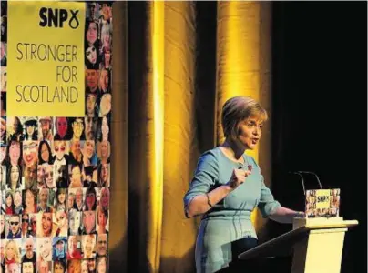  ??  ?? FIRST MINISTER-IN-WAITING: Nicola Sturgeon addresses party members in Inverness last night