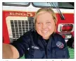  ?? CONTRIBUTE­D ?? Allie Kring, who works for the Miami Valley Fire District, has been a firefighte­r for several years.