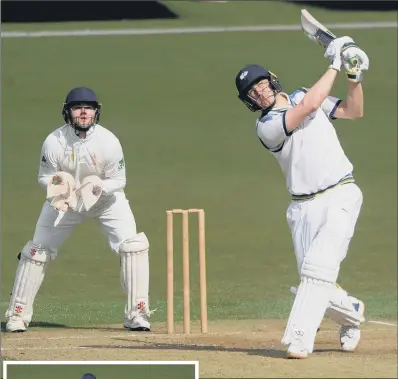  ?? PICTURES: DAVE WILLIAMS. ?? FULL OF PROMISE: Yorkshire opener Tom Kohler-Cadmore showed impressive form at Headingley yesterday, scoring 109 on day one of the three-day friendly against Leeds-Bradford MCCU, while Gary Ballance, left, continued his good form with 66 from 88 balls.