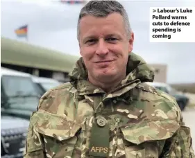  ??  ?? > Labour’s Luke Pollard warns cuts to defence spending is coming