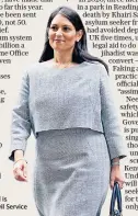  ?? ?? She gets it: Priti Patel is hamstrung by the Civil Service