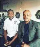  ??  ?? AWESOME DUO: Fridays chef Thokozani Shongwe and owner Tumelo Maepa.