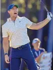  ?? STEPHEN B. MORTON/ASSOCIATED PRESS ?? Rory McIlroy, of Northern Ireland, reacts to his shot off the 17th tee Saturday during the third round of the CJ Cup in Ridgeland, S.C.