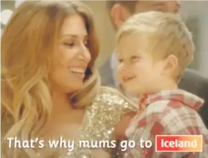  ??  ?? > Iceland’s 2011 Christmas advert – but it isn’t just mums who go to Iceland to shop, says Carolyn Hitt