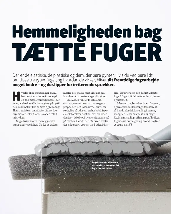 Taette fuger – få overblikke­t over de tre vigtigste typer. - PressReader