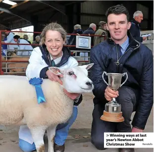  ?? Rendells ?? Winning ways at last year’s Newton Abbot Christmas Show