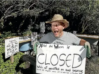  ?? PHOTO: KEVIN STENT/STUFF ?? Martin Wilson doesn’t blame the Wellington City Council for telling him to close his illegal worm farm operation, but wants it to help him find a new plot for it.