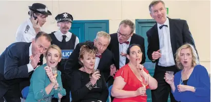  ??  ?? The cast of Square One’s production of Rumours: Nick Russell, Marianne Walsh, Claire Maguire, Chris Kearney, Roy Beatty, Anne Reynolds, Grainne Troy, Noel Connolly, Dee Browne and Gavin Barrett. SEE NUMBER 1.