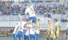  ?? | AGENCIAUNO ?? Los azules ganaron con un afortunado gol de Monzón