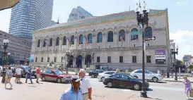  ??  ?? The Boston Public Library was founded in 1848, the third largest library in the United States (after the Library of Congress and the New York Public Library).