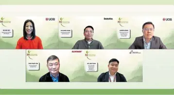  ?? ?? Climate talk: A screenshot of the panel discussing climate change during the webinar.