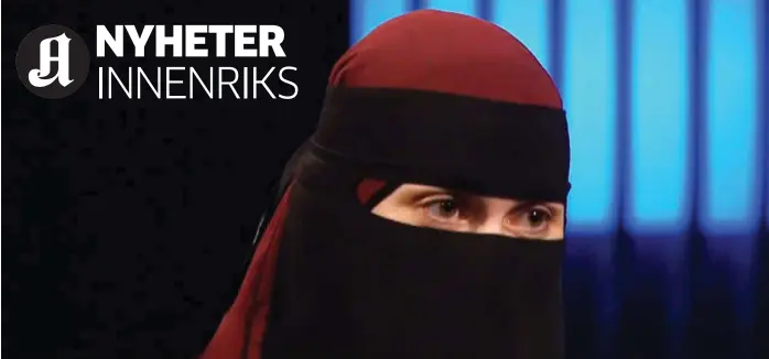  ?? FAKSIMILE FRA NRKS DEBATTEN ?? Leyla Hasic på NRK, der hun forsvarte bruken av Nikab.