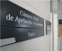  ??  ?? EL FALLO fue resuelto por la Sala I de la Cámara Penal.