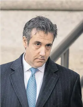  ?? AP ?? Secretos. El abogado Cohen que pagó a las amantes del presidente.