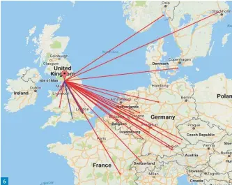  ??  ?? 6
Fig. 5: If you’re building equipment that’s going to be used undergroun­d, it has to be designed to take some knocks, oh, and a good soaking too. (Mike Bedford) Fig. 6: HF cave radio provides much greater coverage than LF. Red: Stations received from 100m undergroun­d. Blue: Reports received for signals transmitte­d from 20m undergroun­d. (Map Data ©2016 Geo-Basis/DE-BKG (©2009), Google Inst. Geogr. Nacional) Fig. 7: Following successful tests at 1.3GHz in Standedge Tunnel, where VHF and UHF had failed, tests with 802.11g WiFi equipment, at 2.4GHz, provided data transfer over the entire 4.75km, compared to 350m above ground. (Mike Bedford) Fig. 8: Juan Corrin with the drone he adapted to explore areas of caves that are otherwise only accessible via a potentiall­y fruitless climb. (Mike Bedford)