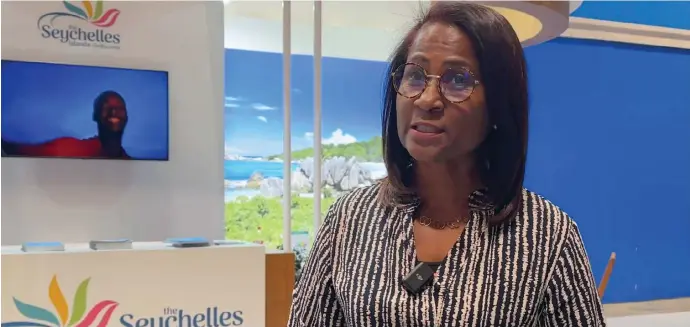  ?? ?? Mrs. Bernadette Willemin, the Director General of Destinatio­n Marketing of Tourism Seychelles