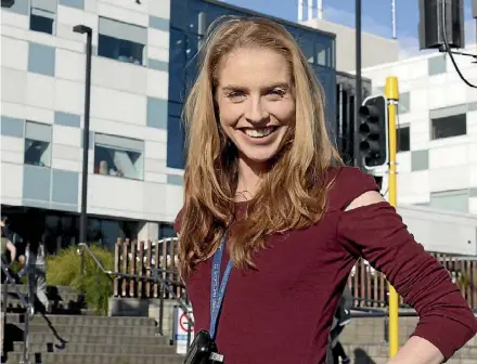  ??  ?? Hamilton doctor Sarah Hensby-Bennett wanted to cure cancer; now she wants the Miss Universe NZ crown.