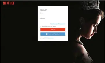  ??  ?? Cette fausse page de connexion à Netflix – accessible via un lien intégré aux courriels de phishing apparus pendant les fêtes de Noël – n’était simplement pas hébergée sur les serveurs du service. Il est préférable d’utiliser l’adresse du site web en la remplissan­t de votre main.