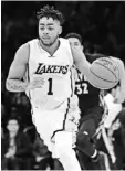  ?? KIRBY LEE, USA TODAY SPORTS ?? In two seasons, D’Angelo Russell averaged 14.3 points for the Lakers.