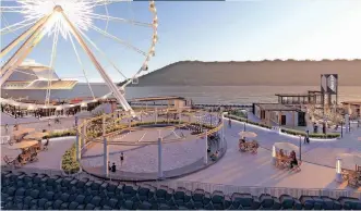  ?? | Supplied ?? AN ARTIST’S impression of the Durban Eye ferris wheel project on the beachfront promenade. Constructi­on will begin in July and it is expected to launch in February 2023.