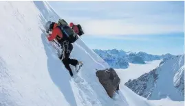  ??  ?? Pictured is Jesse Dufton from Loughborou­gh taking part in the Arctic expedition in Greenland. Photo taken by The British Stauning Alps Expedition Greenland 2017.