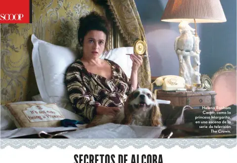  ?? The Crown. ?? Helena Bonham Carter, como la princesa Margarita, en una escena de la serie de televisión